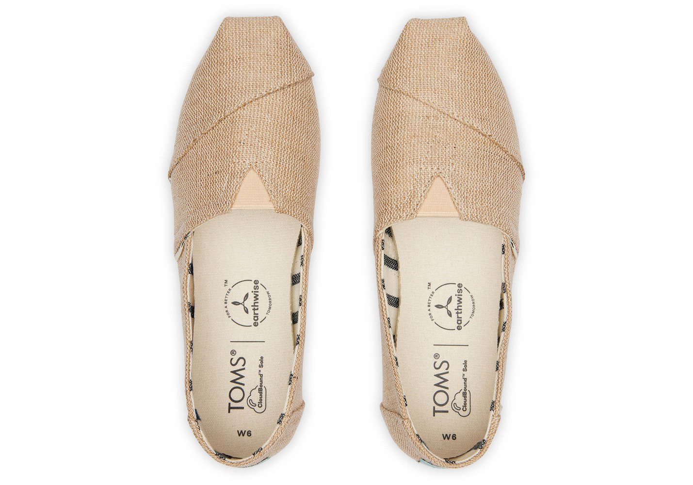 Toms Espadryle Damskie Beżowe - Alpargata Heritage Płócienne - 84BDICVTM